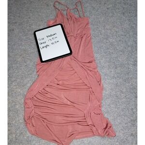 Lulus Womens Medium Ruched Cami Bodycon Cocktail Party Dress Pink